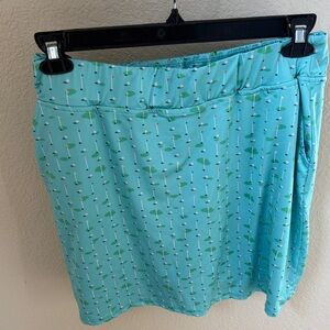 Aqua Patterned Women's Skirt